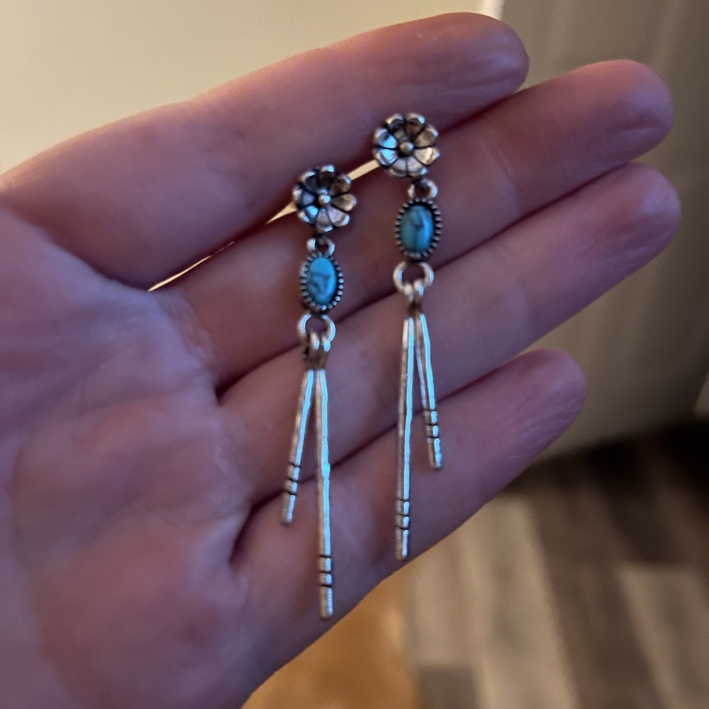 Turquoise Silver Earrings